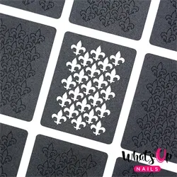 Fleur De Lis Stencils, 2 ark, (24 stk) Whats Up Nails